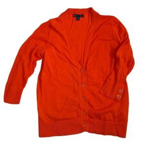 Gap V-Neck Cardigan 3/4 Sleeves Double Button Cuff
